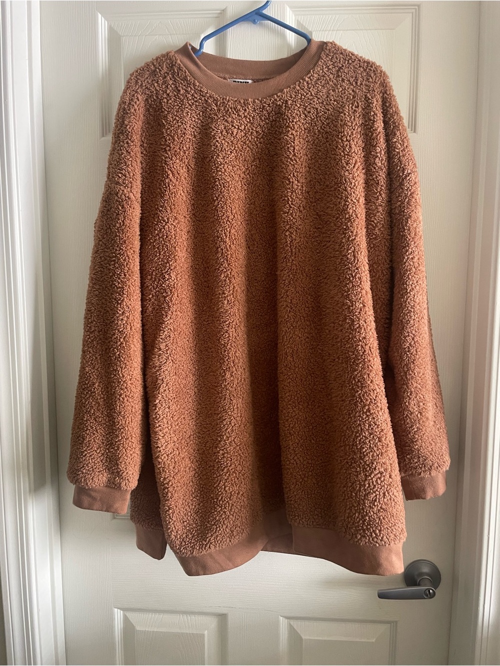 PINK Victoria's Secret Rust Brown Teddy Sherpa Pullover Jacket